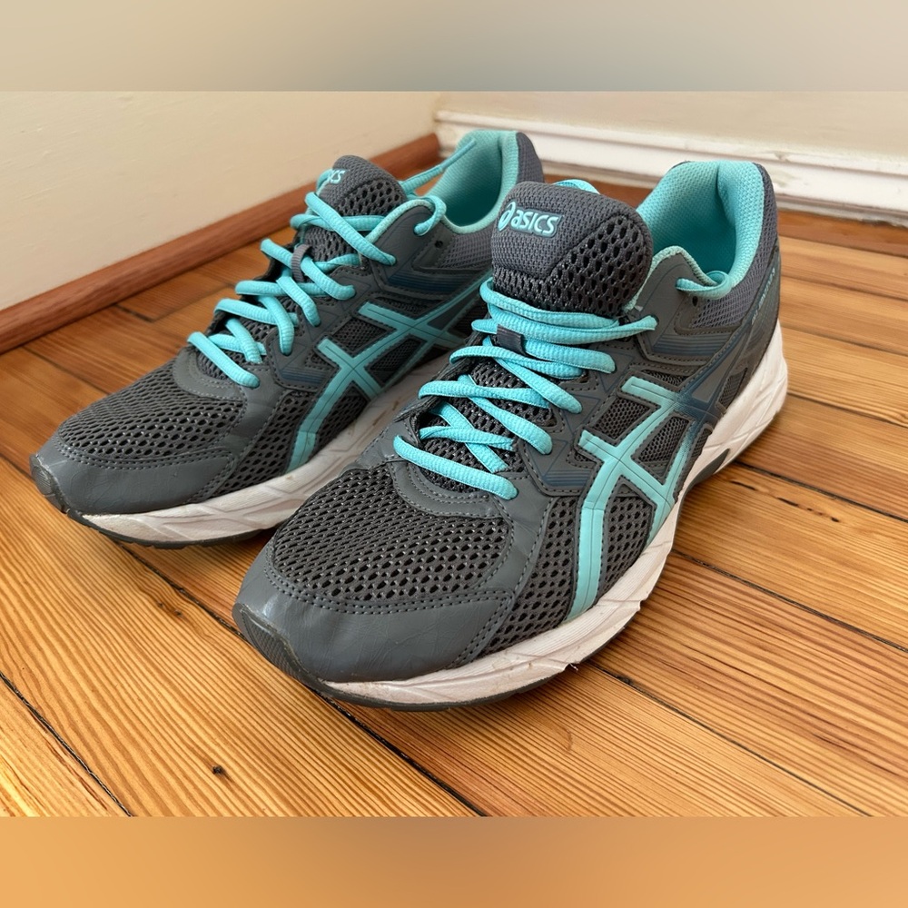 ASICS Women's Charcoal and Teal Athletic Shoes